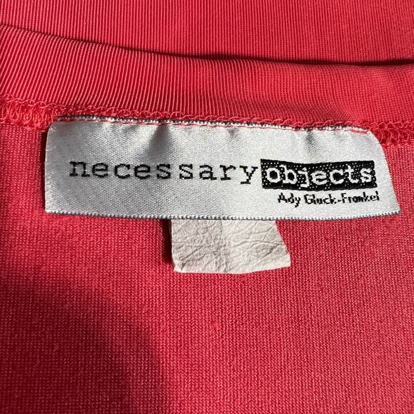 Vintage Necessary Objects Womens Blouse Shirt Top Boat Neck Slim Fit Coral Small - Picture 7 of 8